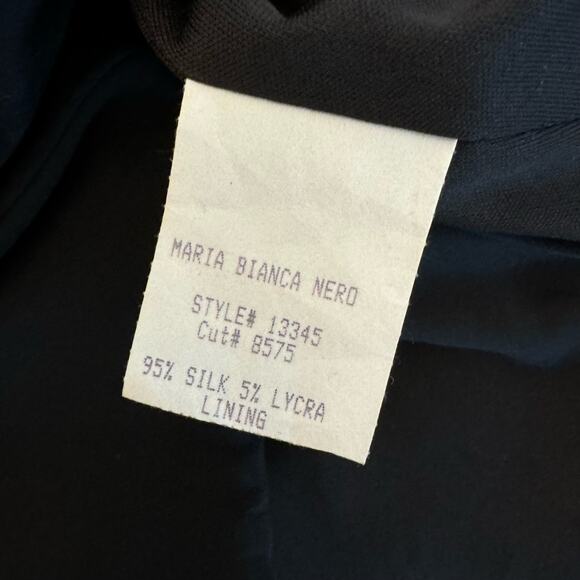 Marian Bianca Nero Silk Colorblock Bodycon Mini Dress Small NWOT - Picture 5 of 9